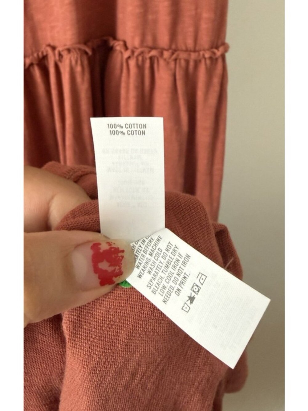 Aerie Sleeveless Tiered Relaxed Flowy Maxi Dress Terracotta Boho Fall Lounge XL - Picture 8 of 10